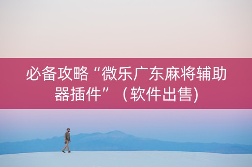 必备攻略“微乐广东麻将辅助器插件”（软件出售)