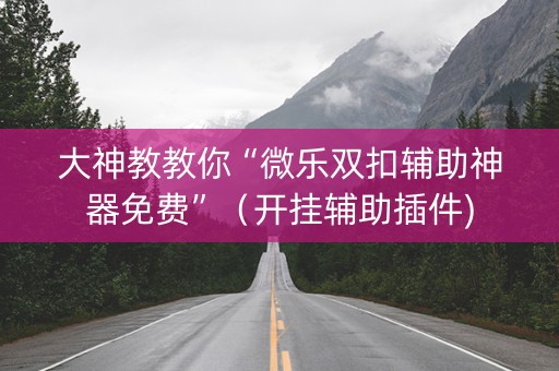 大神教教你“微乐双扣辅助神器免费”（开挂辅助插件)