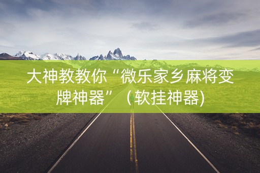 大神教教你“微乐家乡麻将变牌神器”（软挂神器)