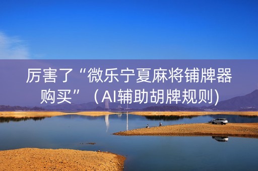 厉害了“微乐宁夏麻将铺牌器购买”（AI辅助胡牌规则)