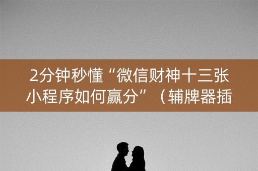 2分钟秒懂“微信财神十三张小程序如何赢分”（辅牌器插件购买)