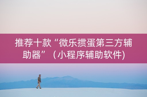推荐十款“微乐掼蛋第三方辅助器”（小程序辅助软件)