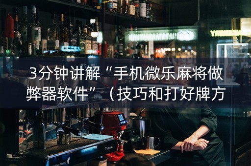 3分钟讲解“手机微乐麻将做弊器软件”（技巧和打好牌方法)