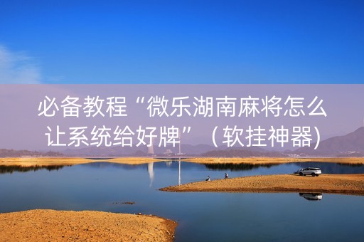 必备教程“微乐湖南麻将怎么让系统给好牌”（软挂神器)