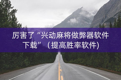 厉害了“兴动麻将做弊器软件下载”（提高胜率软件)