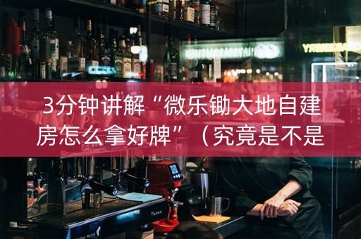 3分钟讲解“微乐锄大地自建房怎么拿好牌”（究竟是不是有挂)