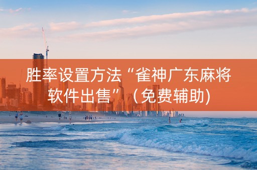 胜率设置方法“雀神广东麻将软件出售”（免费辅助)