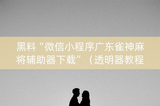 黑料“微信小程序广东雀神麻将辅助器下载”（透明器教程)