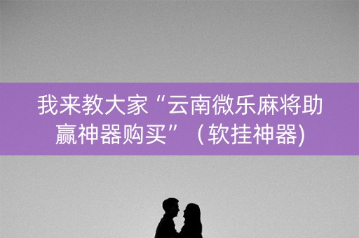 我来教大家“云南微乐麻将助赢神器购买”（软挂神器)