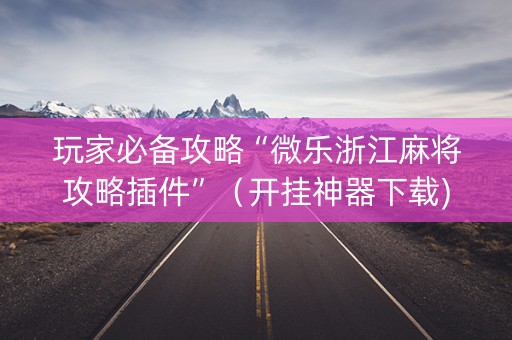 玩家必备攻略“微乐浙江麻将攻略插件”（开挂神器下载)
