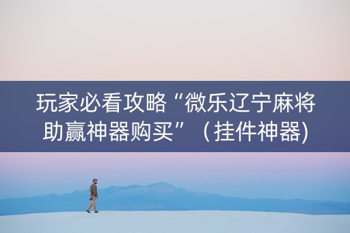 玩家必看攻略“微乐辽宁麻将助赢神器购买”（挂件神器)