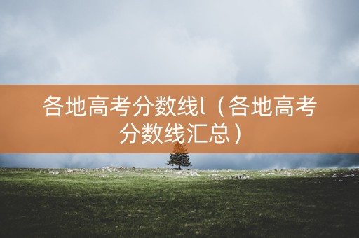 各地高考分数线l（各地高考分数线汇总）
