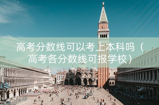 高考分数线可以考上本科吗（高考各分数线可报学校）