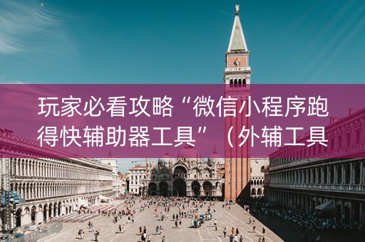玩家必看攻略“微信小程序跑得快辅助器工具”（外辅工具)