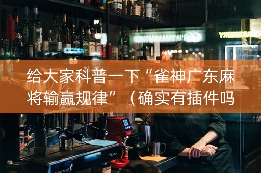 给大家科普一下“雀神广东麻将输赢规律”（确实有插件吗)