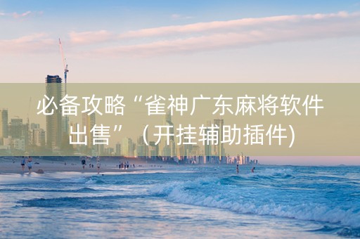 必备攻略“雀神广东麻将软件出售”（开挂辅助插件)