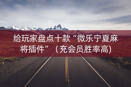 给玩家盘点十款“微乐宁夏麻将插件”（充会员胜率高)