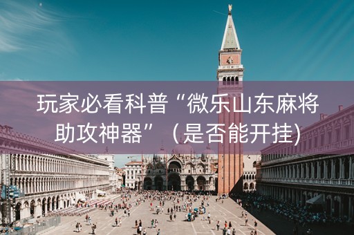 玩家必看科普“微乐山东麻将助攻神器”（是否能开挂)
