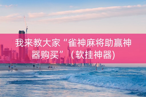 我来教大家“雀神麻将助赢神器购买”（软挂神器)