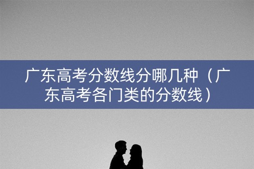 广东高考分数线分哪几种（广东高考各门类的分数线）