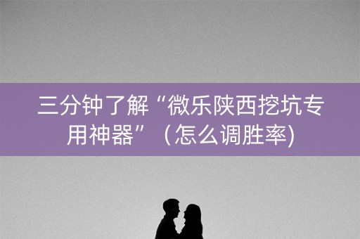 三分钟了解“微乐陕西挖坑专用神器”（怎么调胜率)