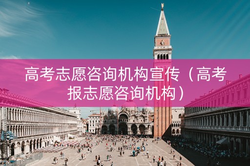 高考志愿咨询机构宣传（高考报志愿咨询机构）