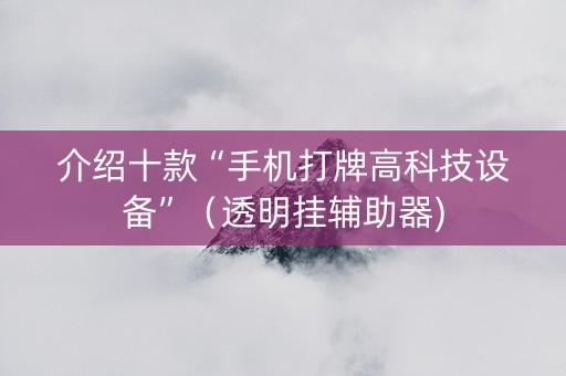 介绍十款“手机打牌高科技设备”（透明挂辅助器)