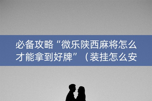 必备攻略“微乐陕西麻将怎么才能拿到好牌”（装挂怎么安装)