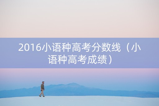 2016小语种高考分数线（小语种高考成绩）