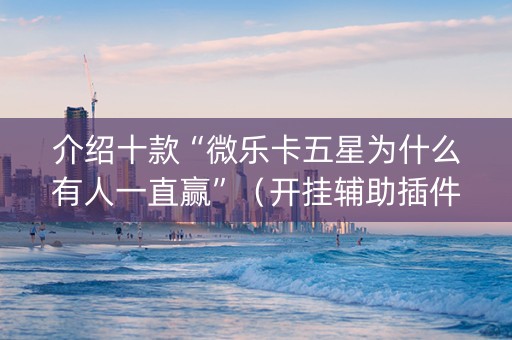 介绍十款“微乐卡五星为什么有人一直赢”（开挂辅助插件)