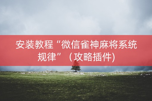 安装教程“微信雀神麻将系统规律”（攻略插件)