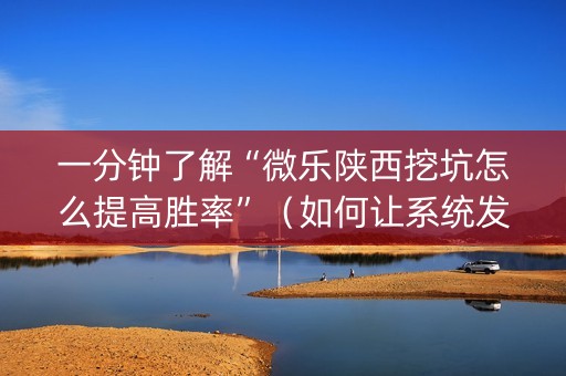一分钟了解“微乐陕西挖坑怎么提高胜率”（如何让系统发好牌)