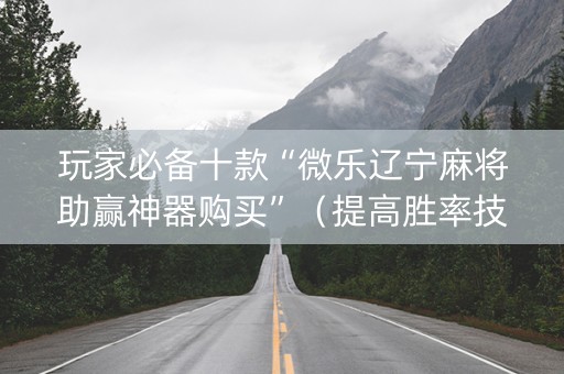 玩家必备十款“微乐辽宁麻将助赢神器购买”（提高胜率技巧)