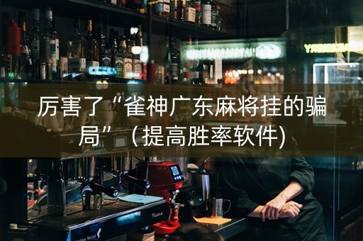 厉害了“雀神广东麻将挂的骗局”（提高胜率软件)