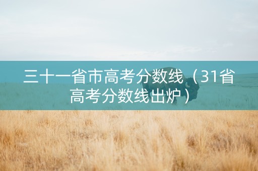 三十一省市高考分数线（31省高考分数线出炉）