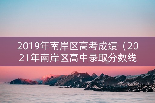 2019年南岸区高考成绩（2021年南岸区高中录取分数线）