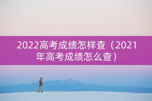 2022高考成绩怎样查（2021年高考成绩怎么查）