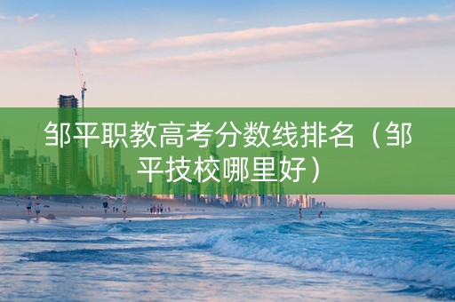 邹平职教高考分数线排名（邹平技校哪里好）