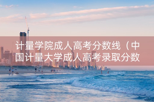 计量学院成人高考分数线（中国计量大学成人高考录取分数线）