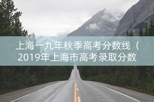 上海一九年秋季高考分数线（2019年上海市高考录取分数线）