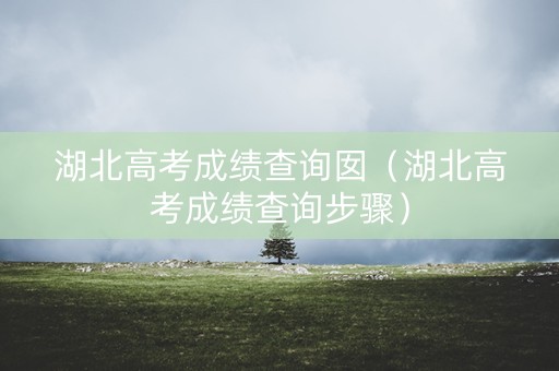 湖北高考成绩查询囡（湖北高考成绩查询步骤）