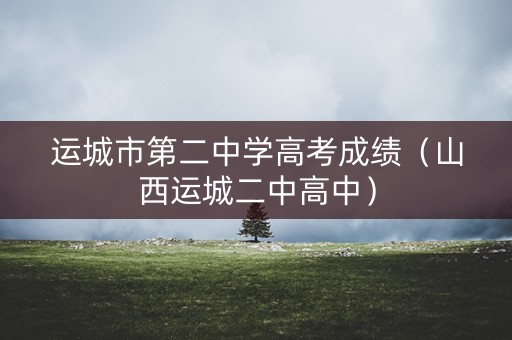 运城市第二中学高考成绩（山西运城二中高中）