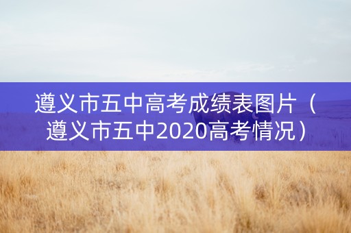 遵义市五中高考成绩表图片（遵义市五中2020高考情况）