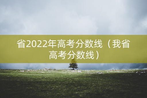 省2022年高考分数线（我省高考分数线）