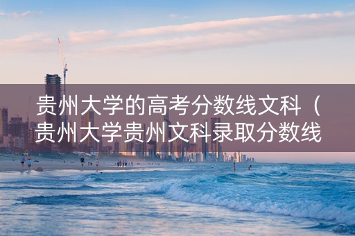 贵州大学的高考分数线文科（贵州大学贵州文科录取分数线）