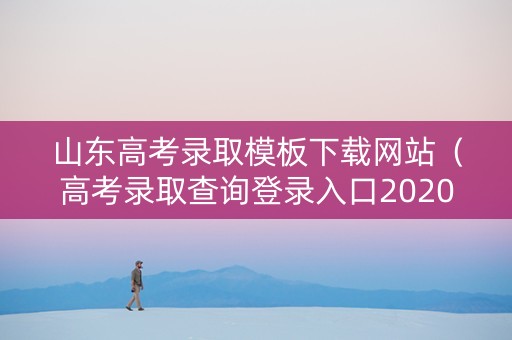山东高考录取模板下载网站（高考录取查询登录入口2020山东）