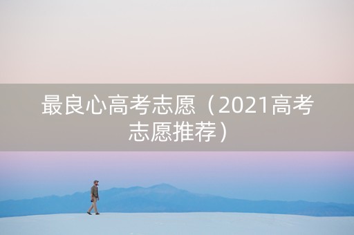 最良心高考志愿（2021高考志愿推荐）