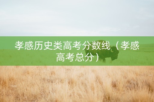 孝感历史类高考分数线（孝感高考总分）