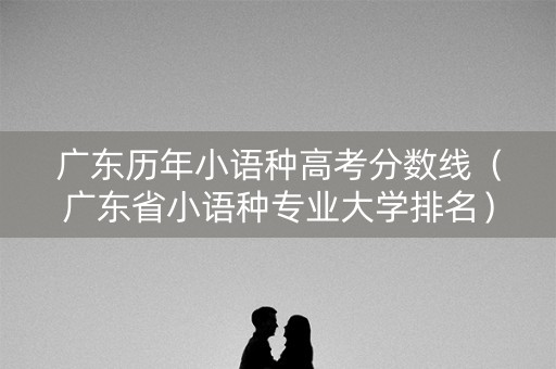 广东历年小语种高考分数线（广东省小语种专业大学排名）