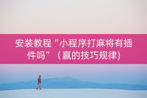 安装教程“小程序打麻将有插件吗”（赢的技巧规律)